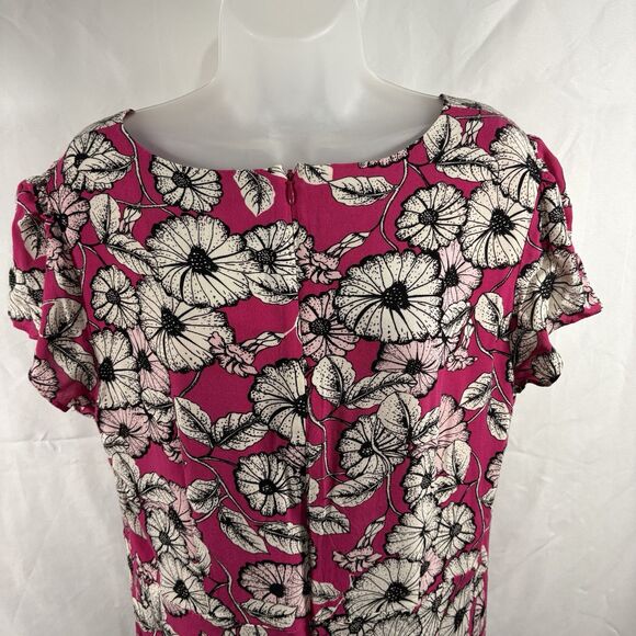 Talbots Midi Dress Womens Plus 16 Pink Floral Boho Flowy Lightweight Summer - Picture 2 of 16